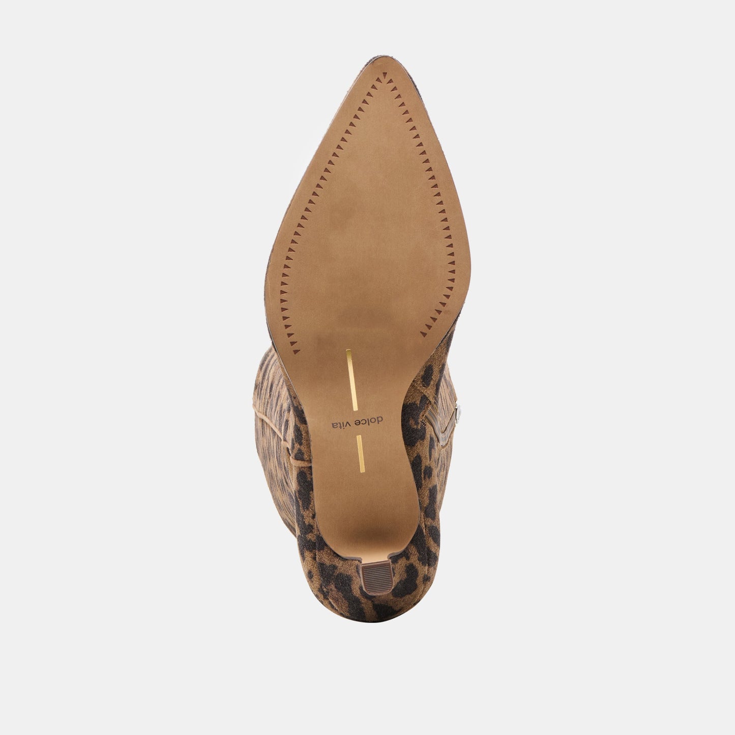 Dolce Vita Aldy Brown Leopard Printed Suede Wide Calf Boots