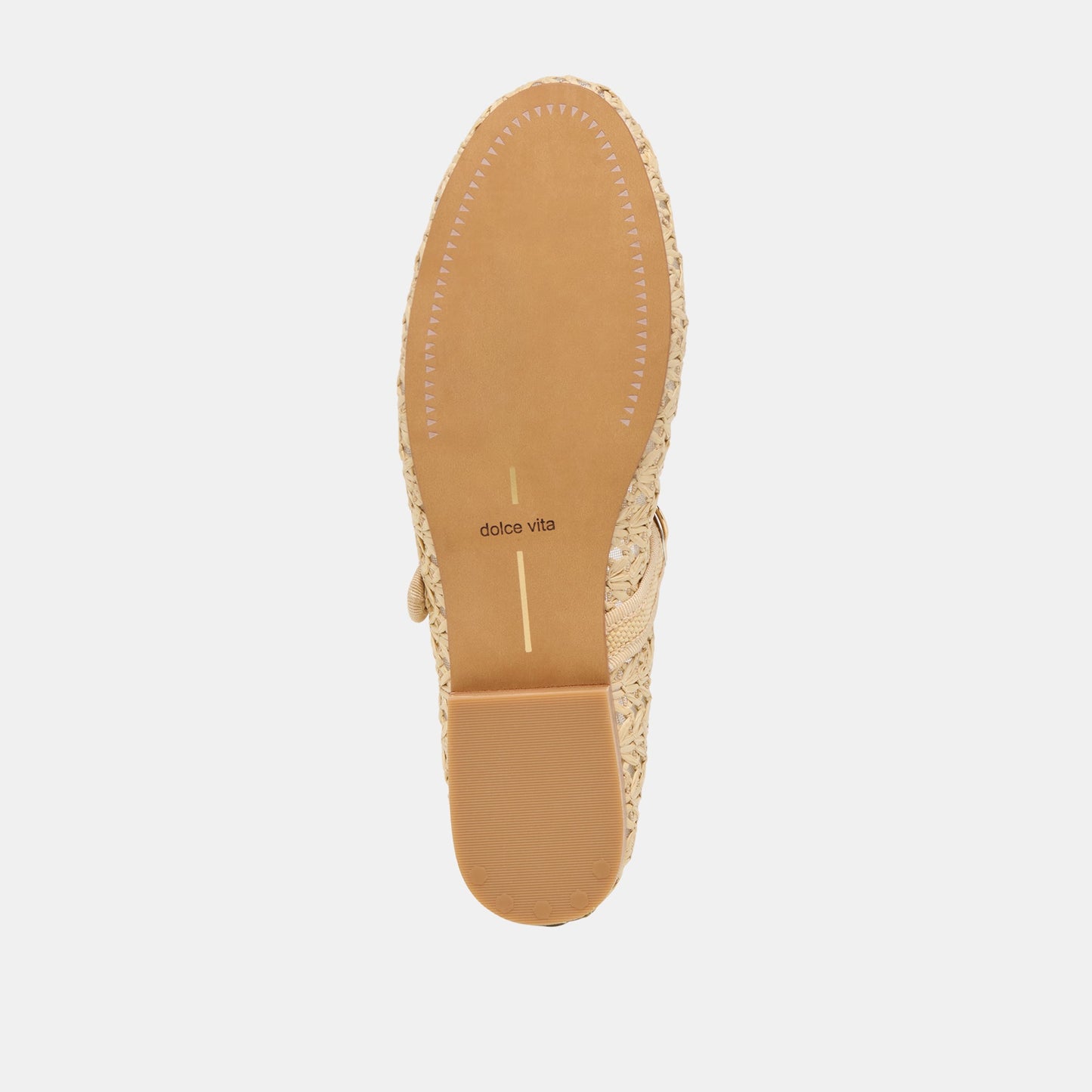 Dolce Vita Relan Natural Cross Hatch Raffia Ballet Flats