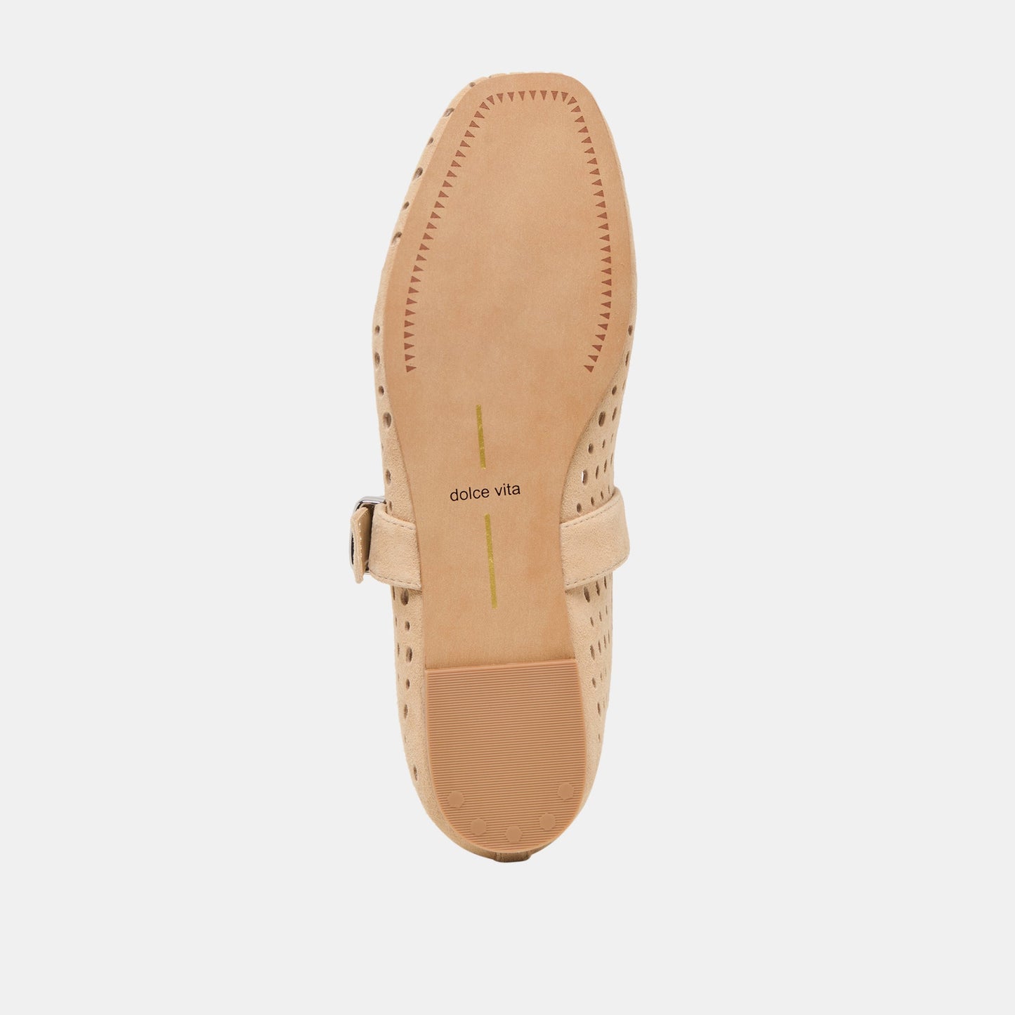 Dolce Vita Mikel Camel Perforated Suede Ballet Flats