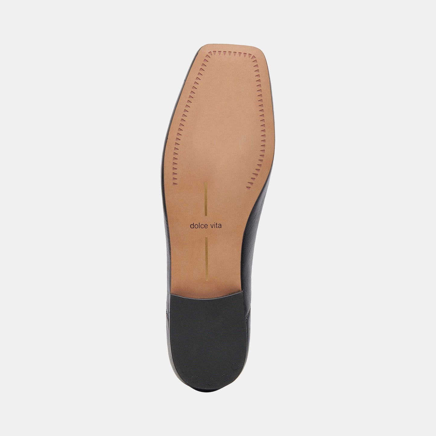 Dolce Vita ANISA Wide Black Leather Ballet Flats