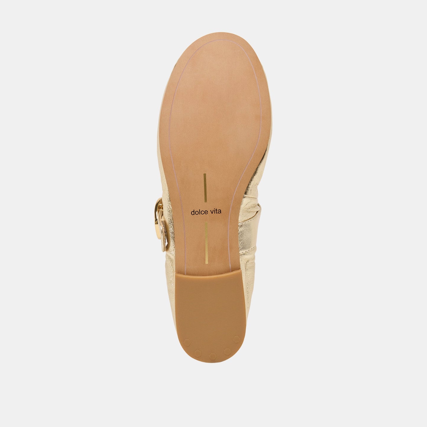 Dolce Vita Caely Platinum Leather Ballet Flats