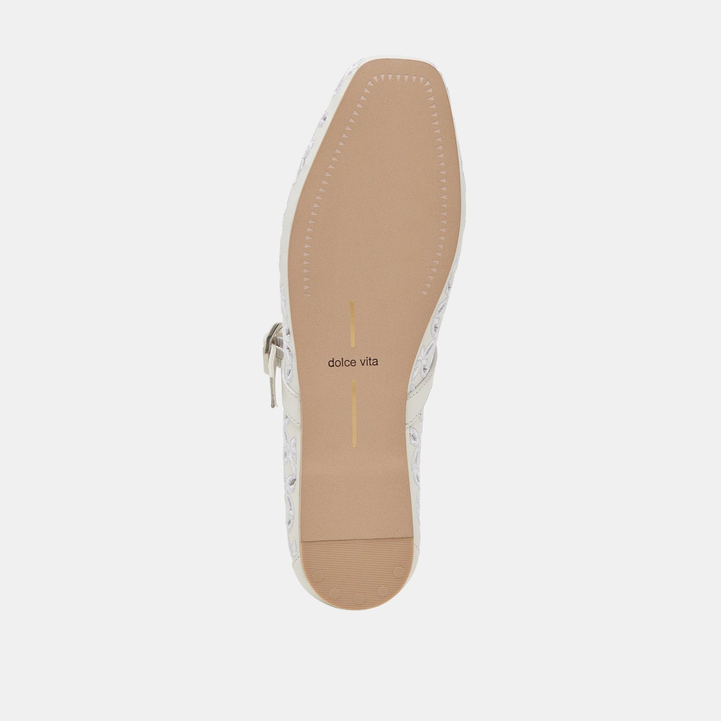 Dolce Vita RODNI EYELET PERF BALLET FLATS TRUE WHITE LEATHER