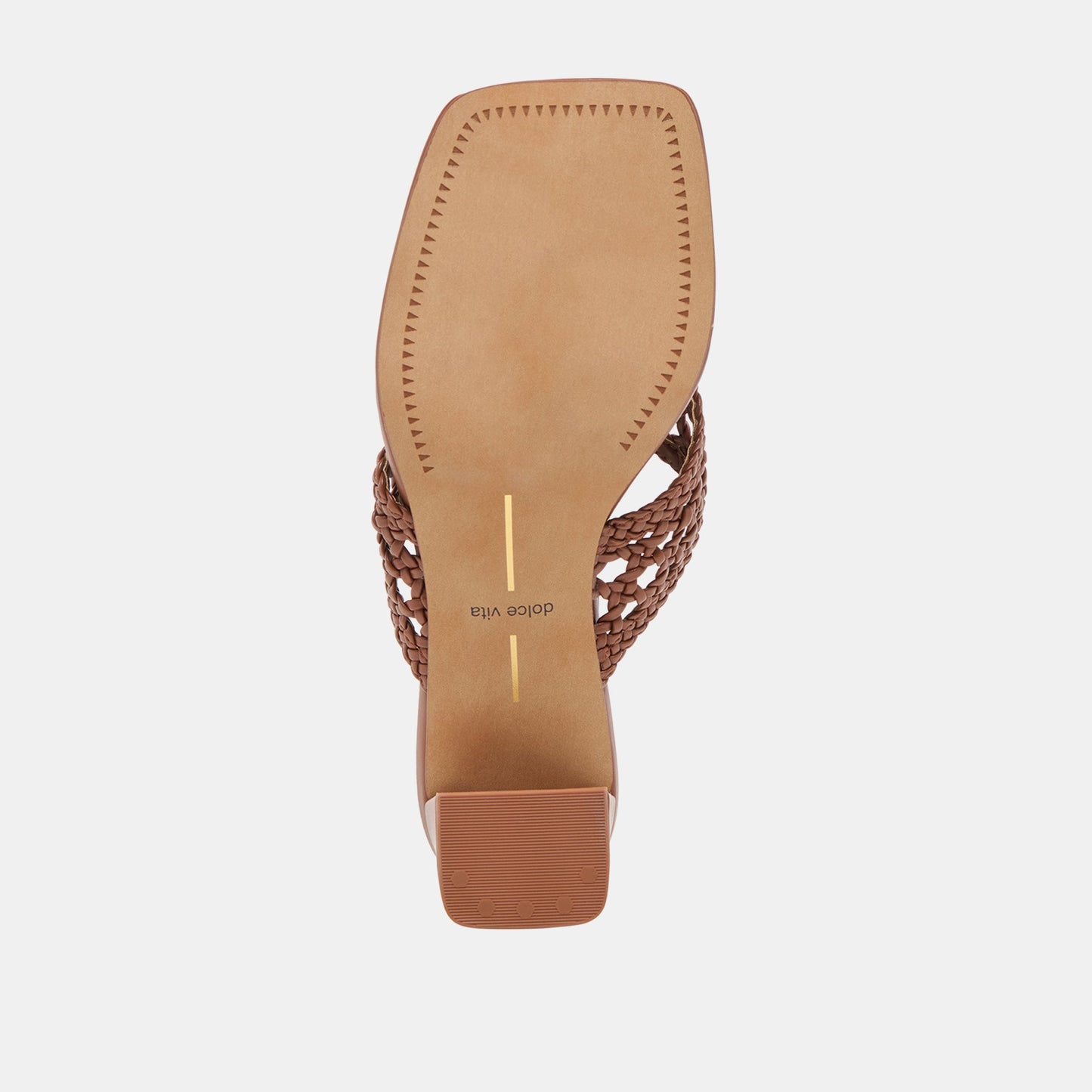 Dolce Vita Barlo Cognac Woven Stella Heels