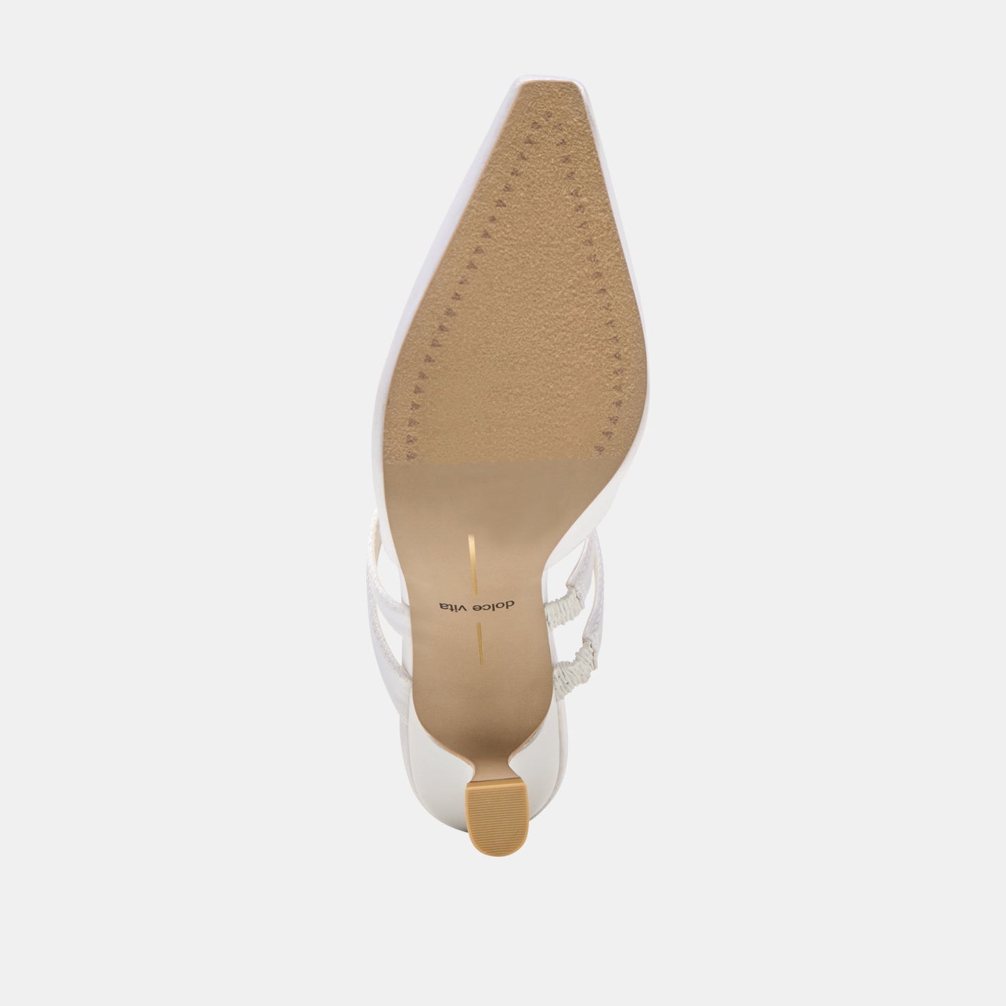 Dolce Vita Linore True White Satin Heels