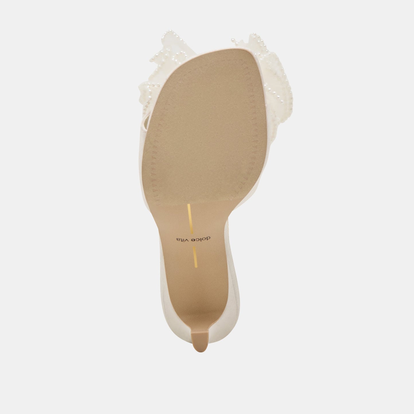 Dolce Vita NARITA PEARL HEELS OFF WHITE SATIN