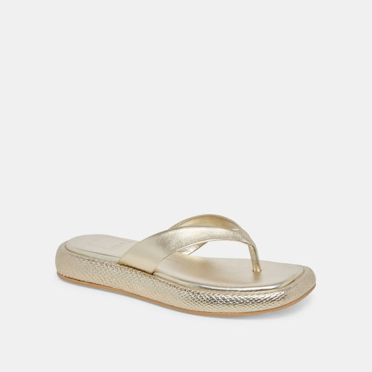 Dolce Vita ADIN SANDALS PLATINUM DISTRESSED LEATHER