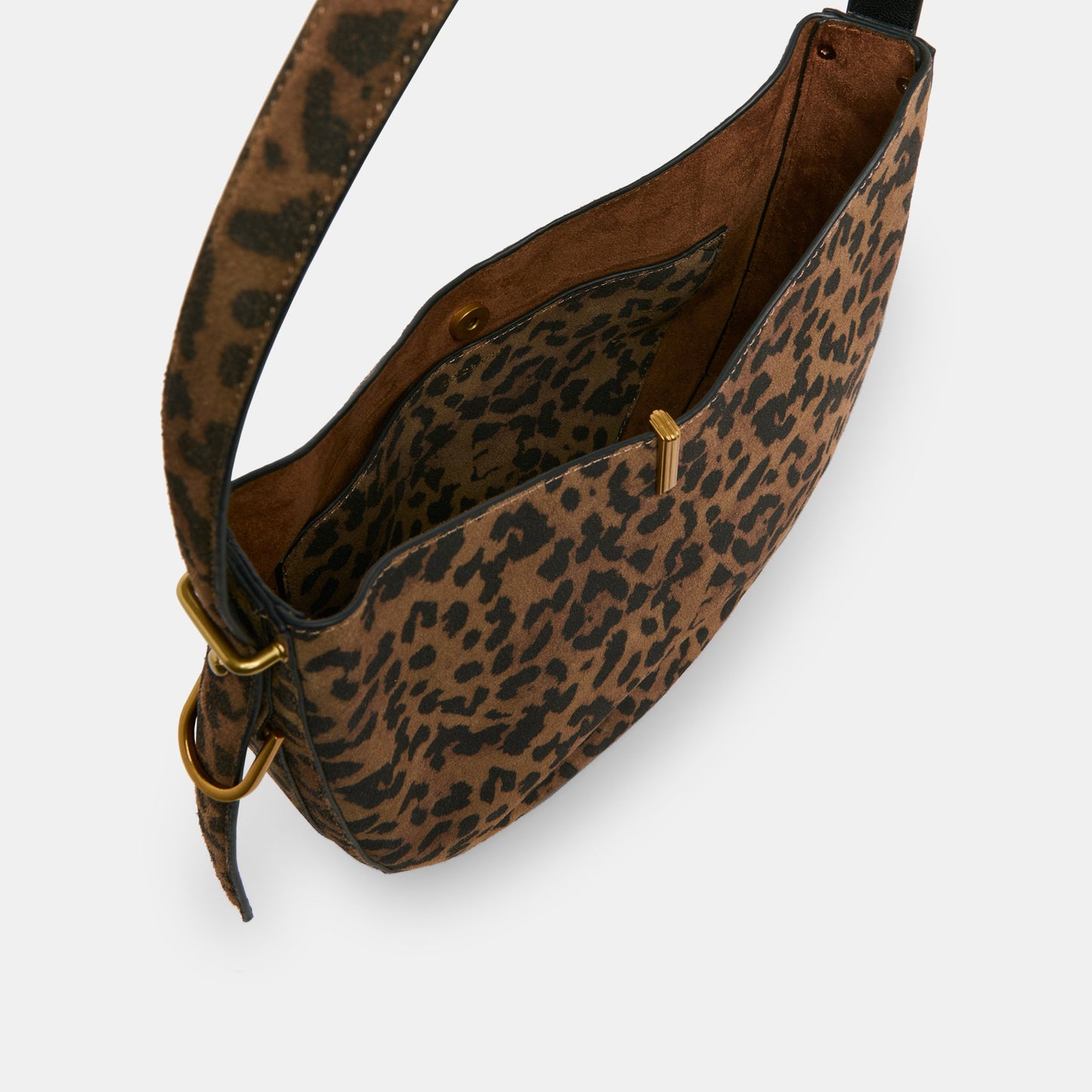 Dolce Vita Bree Leopard Suede Shoulder Bag