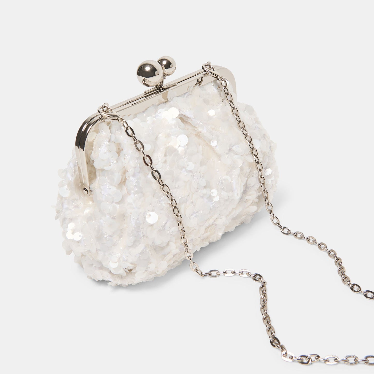 Dolce Vita Kendall White Sequin Clutch