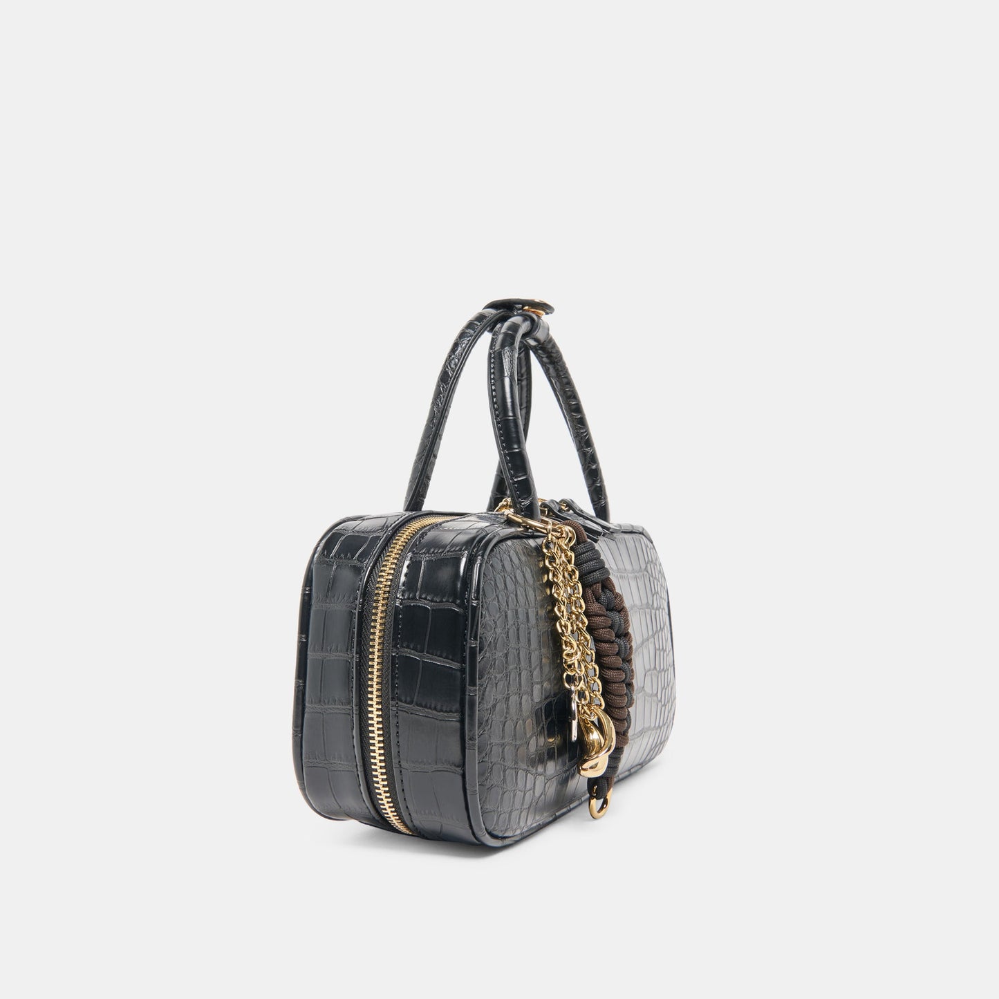 Dolce Vita Flyn Black Croco Stella Handbag