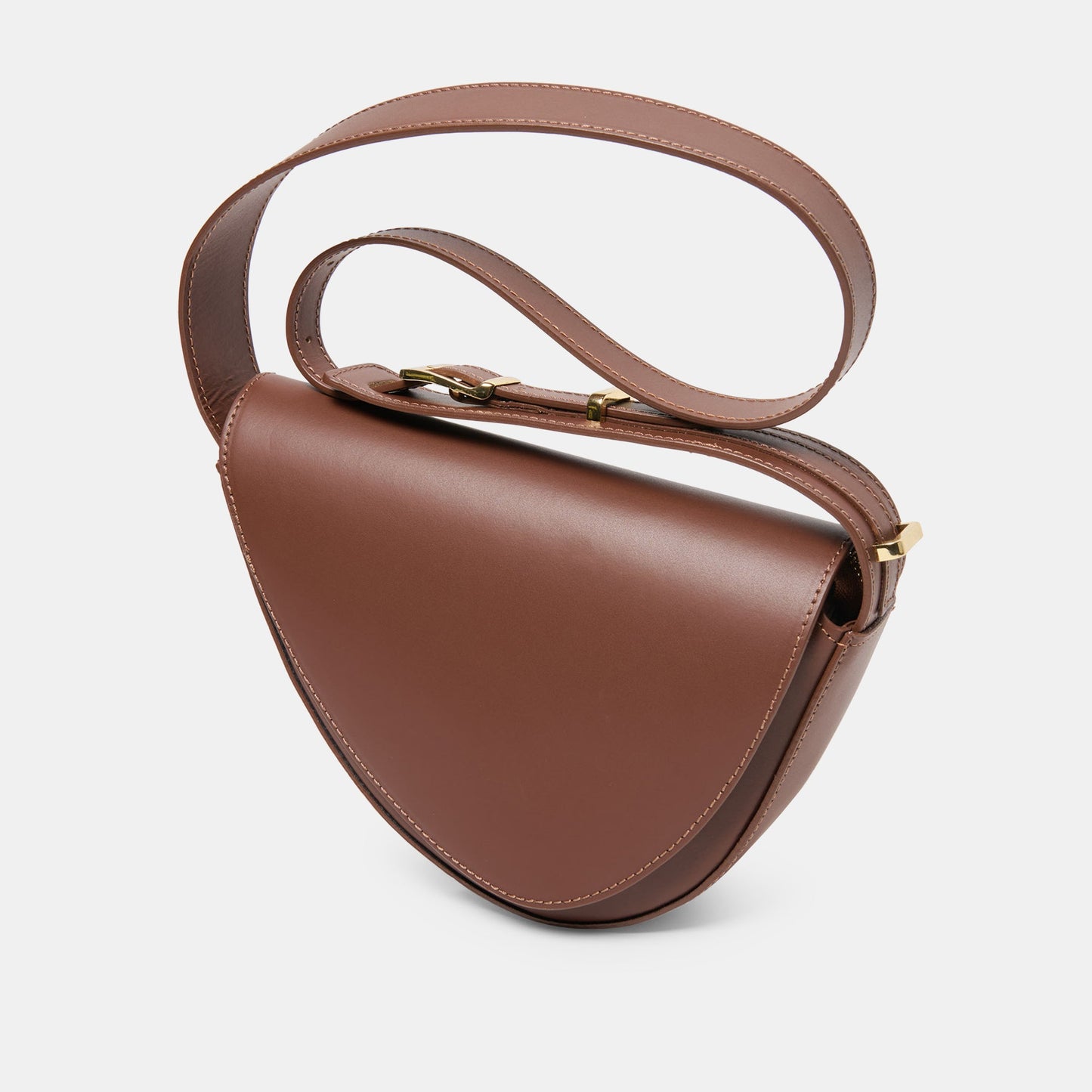 Dolce Vita Sabine Brown Leather Shoulder Bag