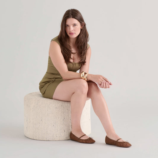 Dolce Vita Raeven Mid Brown Tulle Ballet Flats
