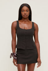 Dynamite Store | Linen Tank Top Brown