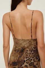 Dynamite Store | Lace Trim Maxi Dress Brown