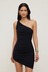 Dynamite Store | Sculpt Ruched Mini Dress Black