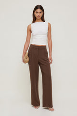 Dynamite Website Shop | Alex Airflow Wide Leg Pants Brown
