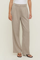 Dynamite On Sale | Alex Linen Wide Leg Pants Beige