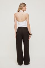 Dynamite Online | Alex Linen Wide Leg Pants Brown