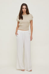 Dynamite Outlet | Priya Wide Leg Pants White