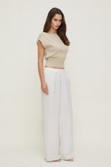 Dynamite Outlet | Priya Wide Leg Pants White