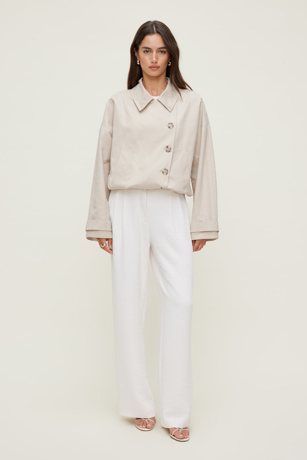 Dynamite On Sale | Alex Airflow Wide Leg Pants White