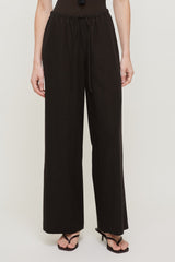 Dynamite Online | Leo Linen Wide Leg Pants Brown