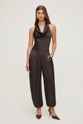 Dynamite Discount | Satin Balloon Pants Brown