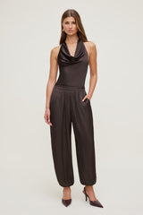 Dynamite Discount | Satin Balloon Pants Brown
