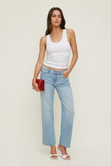 Dynamite Outlet | Low Rise Relaxed Straight Leg Jeans Blue