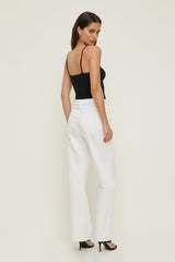 Dynamite Website Shop | Mika Mid Rise Relaxed Straight Leg Jeans Beige