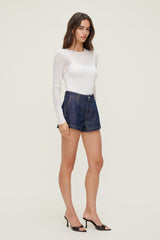 Dynamite Outlets | Eliana High Rise Jean Shorts Blue