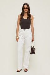 Dynamite On Sale | Heidi High Rise Wide Leg Jeans Beige
