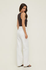 Dynamite On Sale | Heidi High Rise Wide Leg Jeans Beige