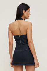Dynamite Online | Denim Halter Top Blue