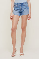 Dynamite Discount | James Relaxed Mid Rise Jean Shorts Blue