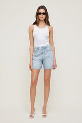 Dynamite Outlet | Harper High Rise Jean Shorts Blue