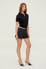Dynamite US | James Relaxed Mid Rise Jean Shorts Black