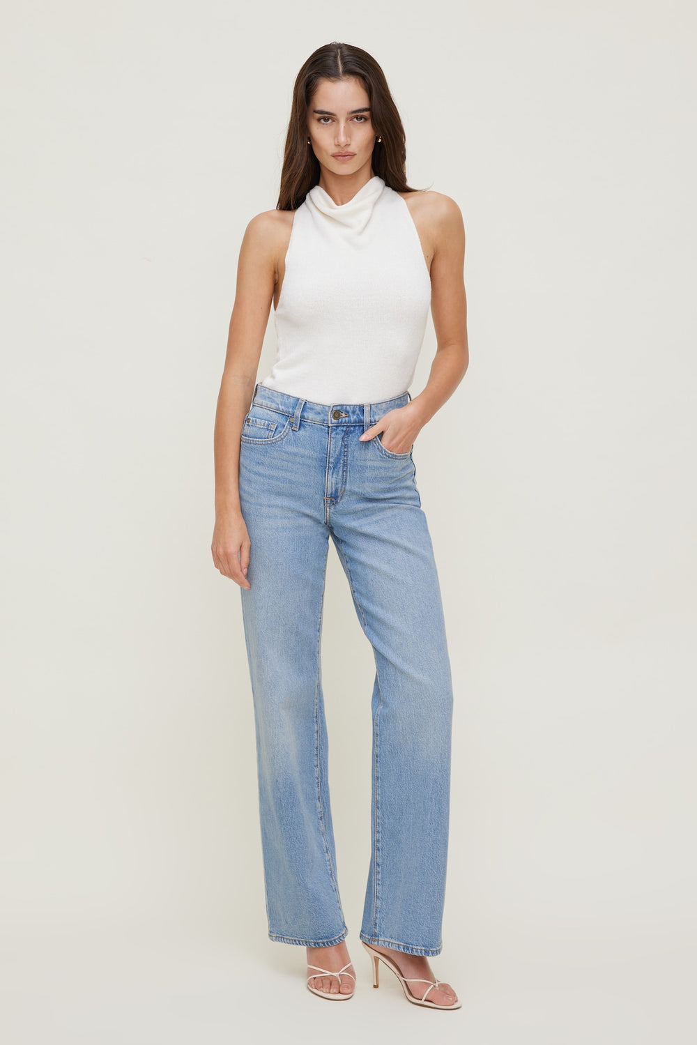 Dynamite Website Shop | Heidi High Rise Wide Leg Jeans Blue