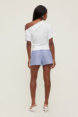 Dynamite US | Cotton High Rise Shorts Blue