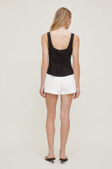 Dynamite Discount | Penny Asymmetric Mini Skort White