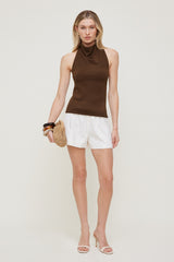 Dynamite Outlet | Linen High Rise Shorts White