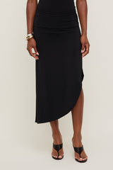 Dynamite Website Shop | Sculpt Slit Midi Skirt Black