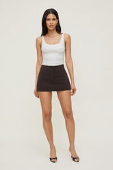 Dynamite Online | Fitted Mini Skort Brown