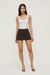 Dynamite Online | Fitted Mini Skort Brown