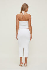 Dynamite Outlet | Scallop Trim Maxi Skirt White
