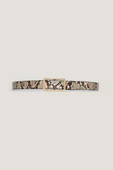 Dynamite US | Rounded Rectangle Slim Faux Leather Belt GREEN