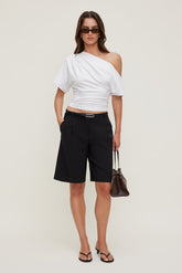 Dynamite Website Shop | Mid Rise Bermuda Shorts Black