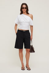 Dynamite Website Shop | Mid Rise Bermuda Shorts Black
