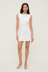 Dynamite Website Shop | Katia Ruched Jersey Mini Dress White