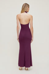 Dynamite On Sale | Scarlet Draped Mesh Maxi Dress PURPLE
