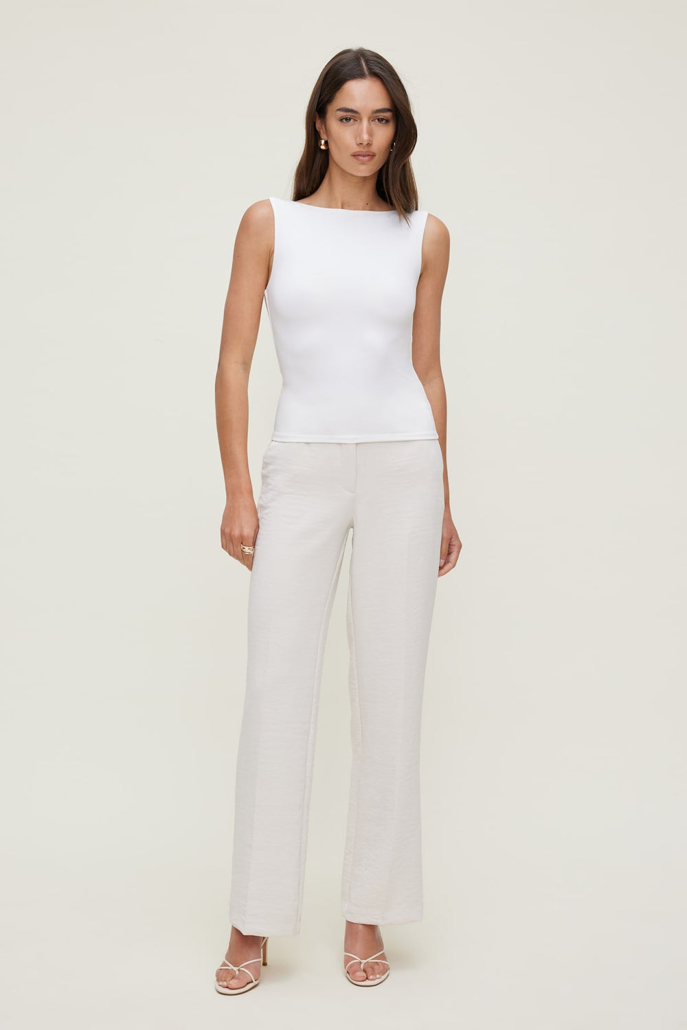 Dynamite Store | Camelia Airflow Clean Straight Leg Pants Beige